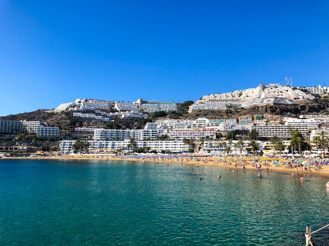 Boulevard en strand van San Agust&iacute;n