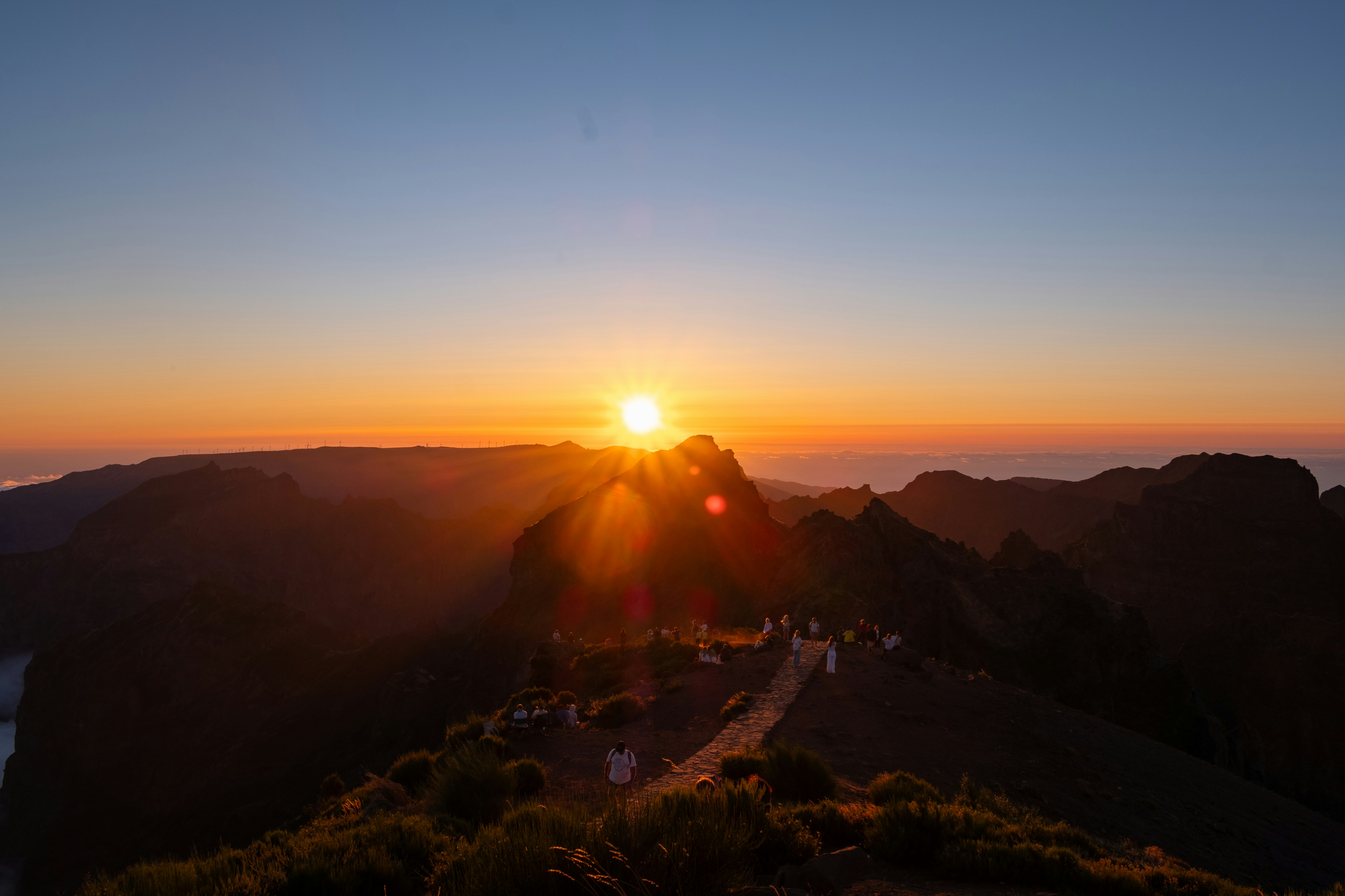 Zonsondergang boven de oceaan