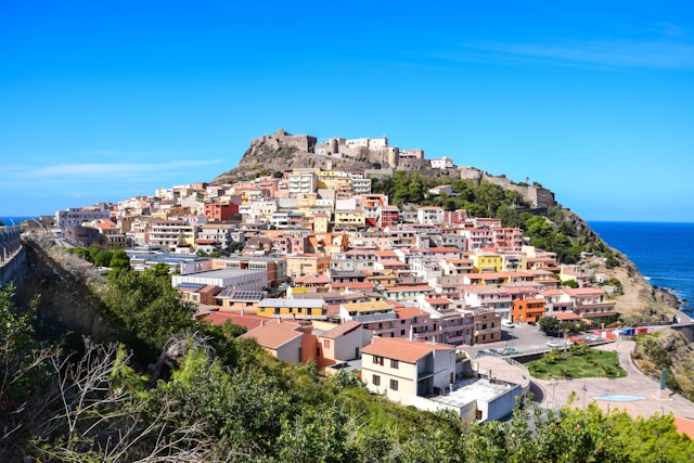 Castelsardo auf dem Felsen