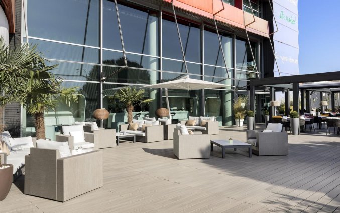 Terras van Hotel Puerta America in Madrid