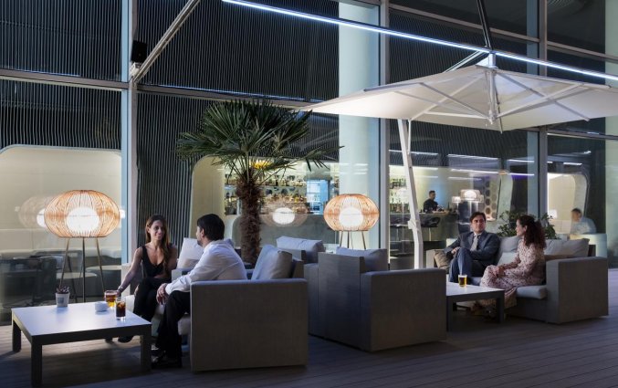 Terras van Hotel Puerta America in Madrid