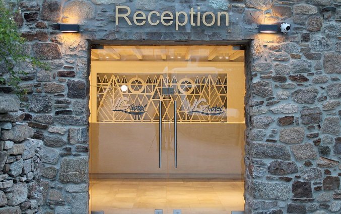 Receptie van Hotel Vienoula's Garden op Mykonos