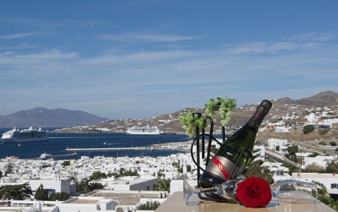 Uitzicht van Hotel Zannis op Mykonos