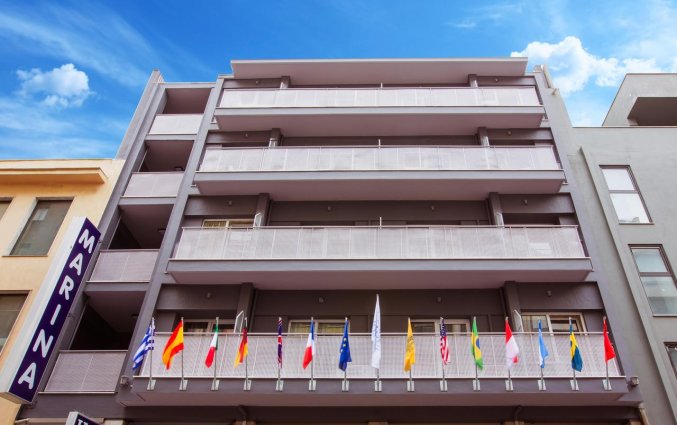 Het gebouw van Hotel Marina in Athene