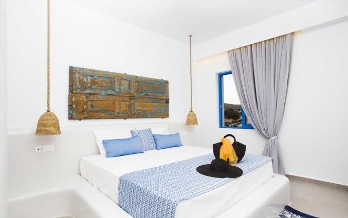 Tweepersoonskamer van Appartementen Lindos Portes op Rhodos