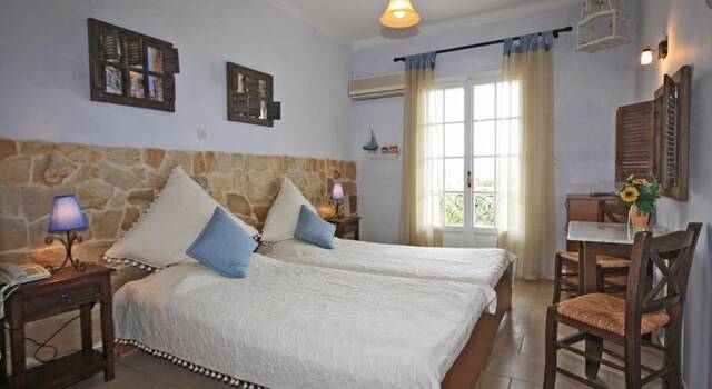 Tweepersoonskamer van Hotel Nefeli op Corfu
