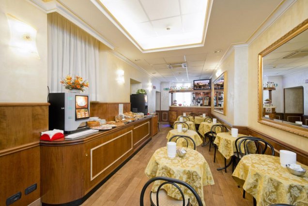 Ontbijtzaal van Hotel Marco Polo Rome
