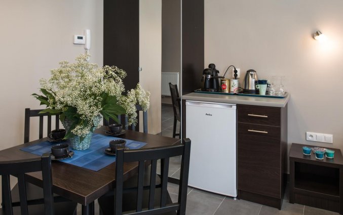 Keuken van een appartement van appartementen Happy Tower Krakow in Krakau