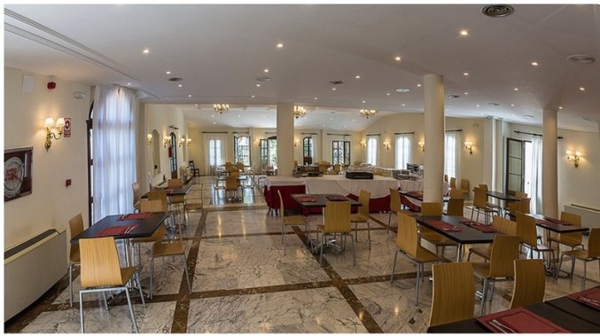 Restaurant van Hotel Abetos del Maestre Escuela in Andalusie