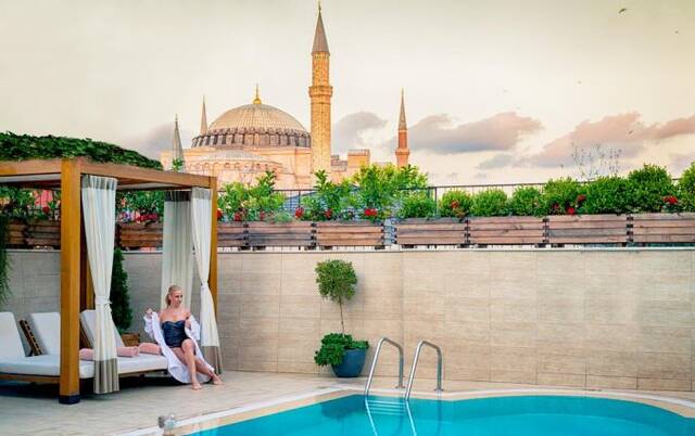 Uitzicht vanaf Sura Design Hotel & Suites in Istanbul