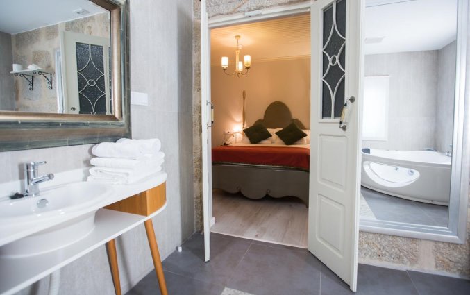 Badkamer van bed and breakfast Quinta do Caminho