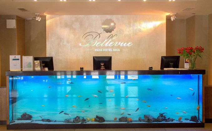 Receptie van hotel Bellevue Park Riga