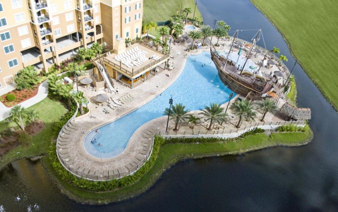 Bovenaanzicht van Resort Lake Buena Vista Village in Orlando