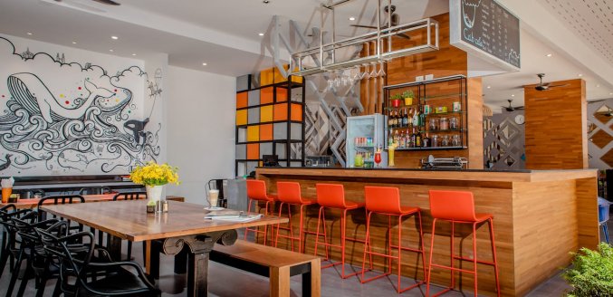 Koffiebar hotel the Crib Patong op Phuket