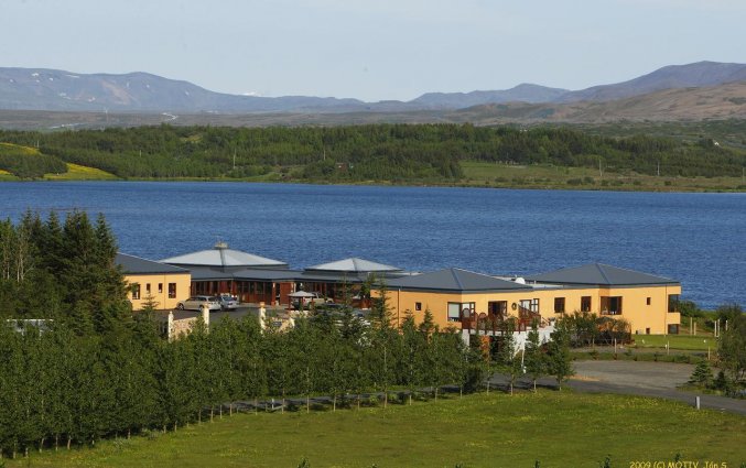 Gebouw van Hotel Kriunes op IJsland