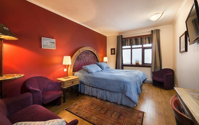 Tweepersoonskamer van Hotel Kriunes op IJsland