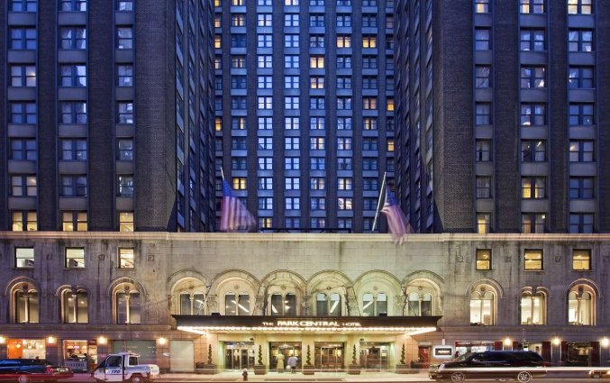 Ingang van Hotel Park Central in New York