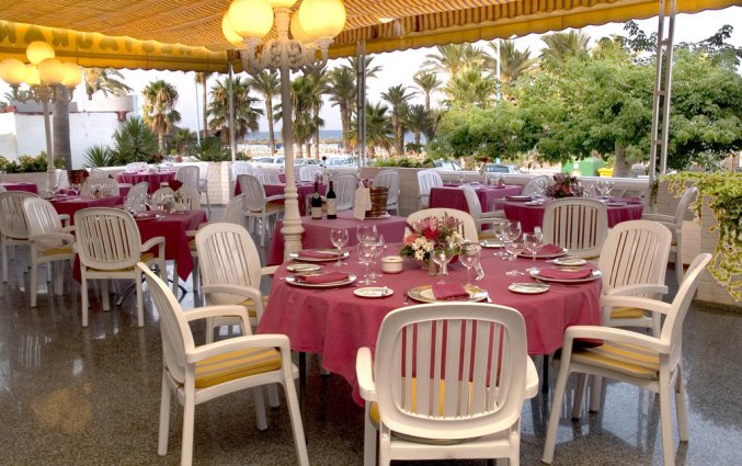 Terras van appartementen Bajondillo in Fuerteventura