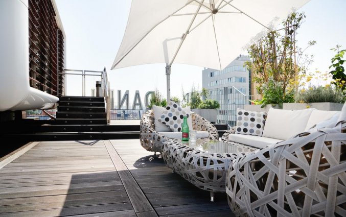 Terras van hotel Daniel Graz in Graz