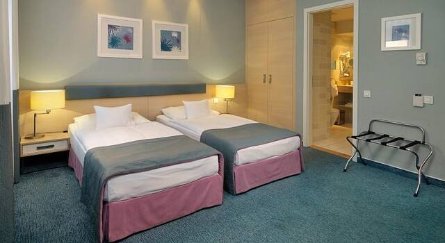 Tweepersoonskamer van Hotel Atrium Fashion in Budapest