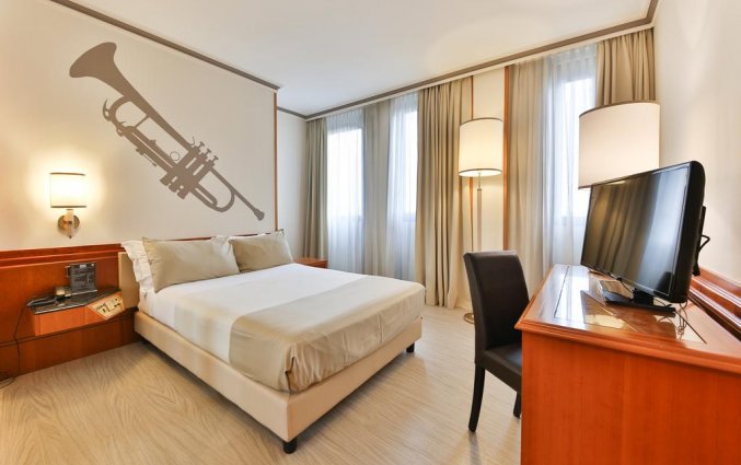 Tweepersoonskamer van Hotel Leon d'Oro Verona