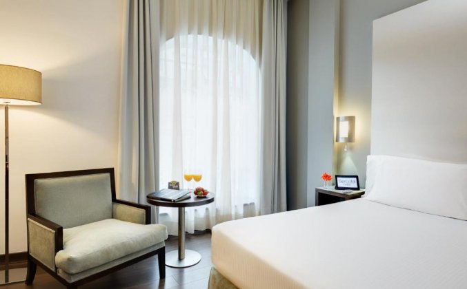 Tweepersoonskamer van Hotel Sercotel Coliseo in Bilbao