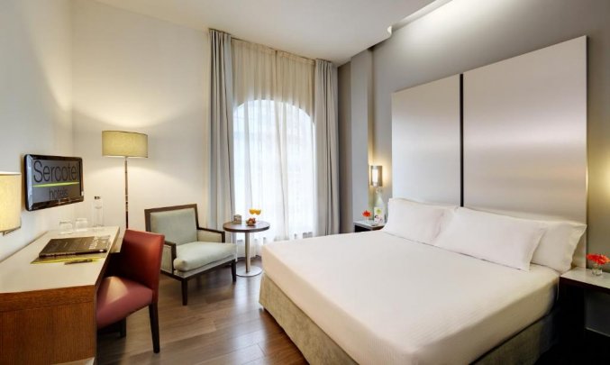 Tweepersoonskamer van Hotel Sercotel Coliseo in Bilbao