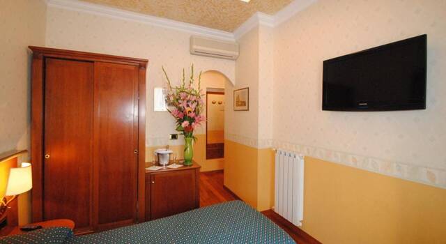 Tweepersoonskamer van hotel Verona in Rome