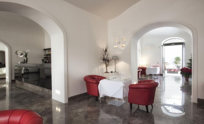 Eetzaal van Hotel Palazzo Brunaccini op Sicilië