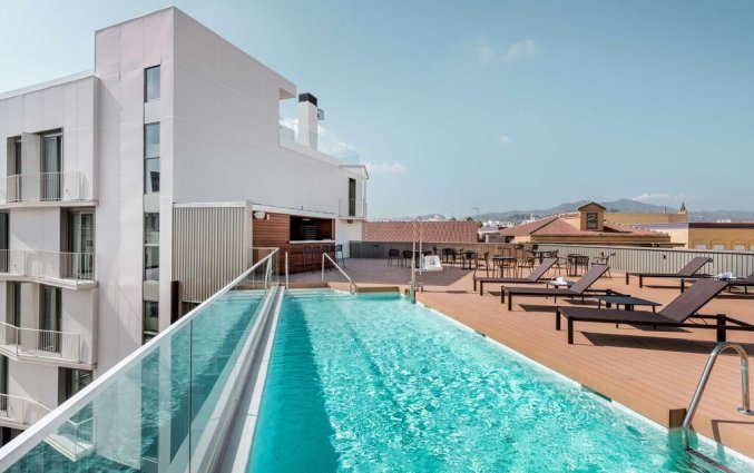 Dakterras met buitenzwembad van Hotel NH Malaga in Malaga
