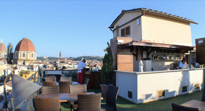 Dakterras op Hotel Machiavelli Palace