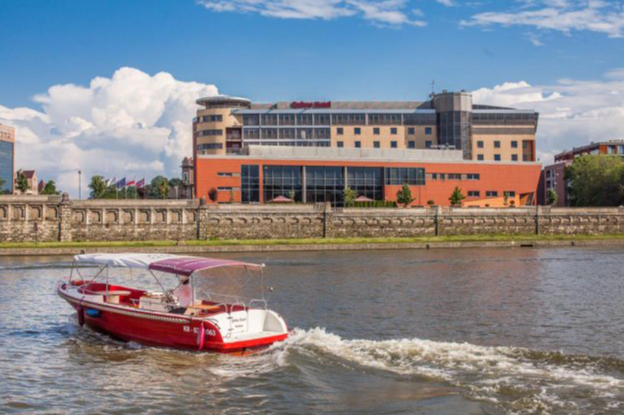 Uitzicht op Hotel Qubus Krakow