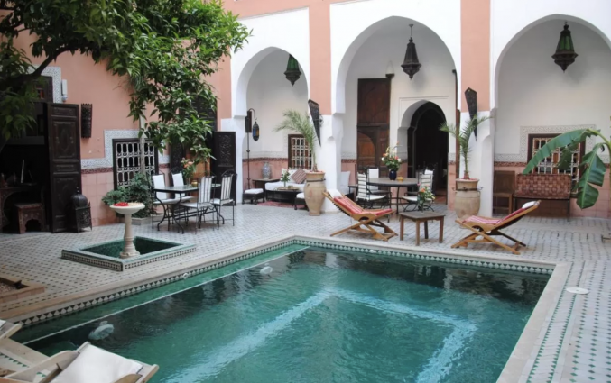 Binnentuin van Riad Barroko Marrakech