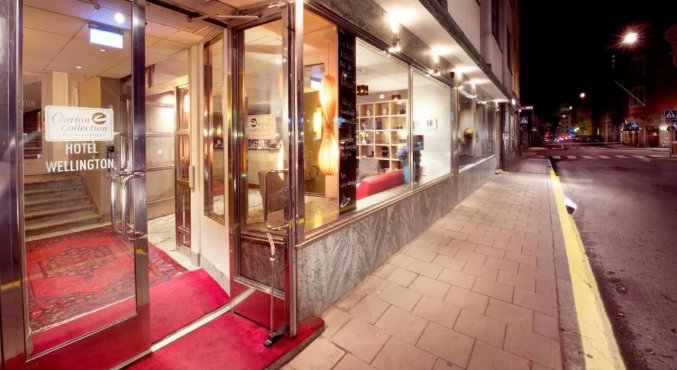 Ingang van Hotel Wellington Clarion Collection Stockholm