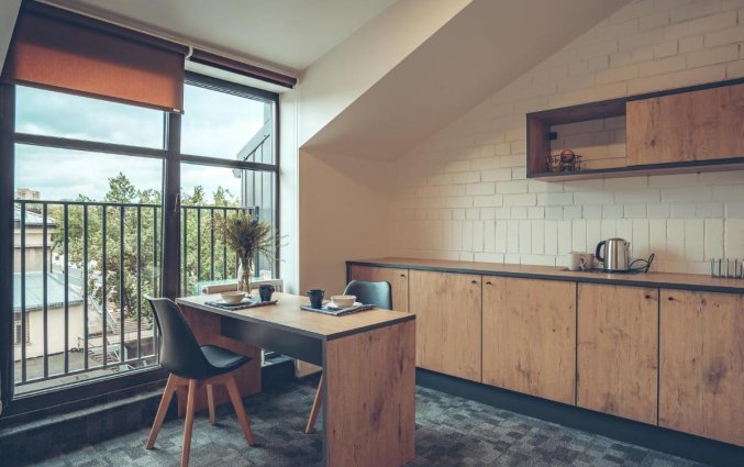 Kitchenette van Appartementen Railway Vilnius
