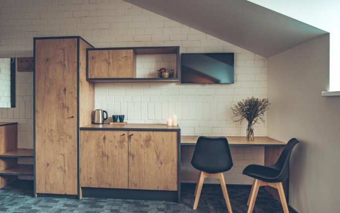 Kitchenette van Appartementen Railway Vilnius