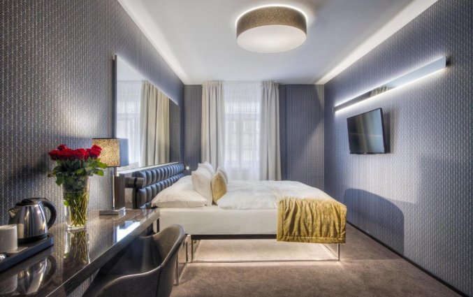 Tweepersoonskamer van Hotel Mucha Praag