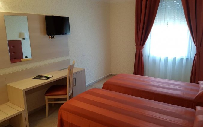 Tweepersoonskamer van hotel Villa Rosa in Rome