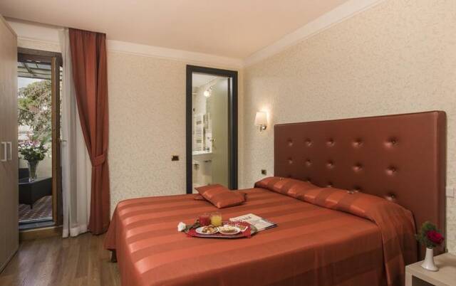 Tweepersoonskamer van hotel Villa Rosa in Rome