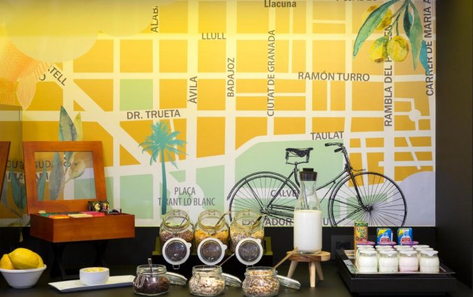 Ontbijtzaal van hotel Citadines Ramblas Barcelona