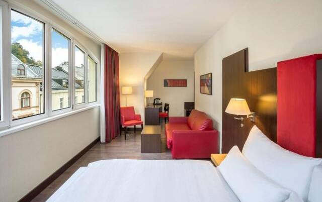 Tweepersoonskamer van hotel NH Salzburg City Salzburg