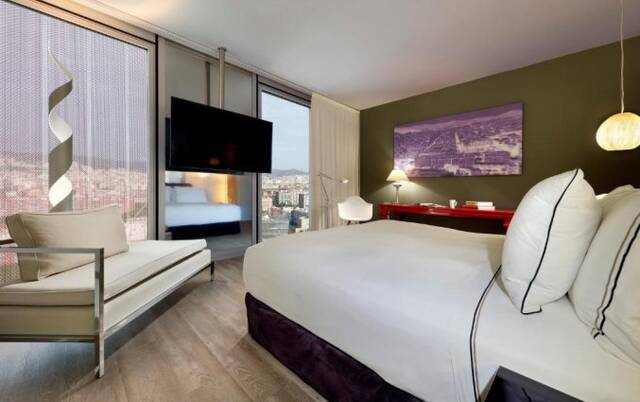 Tweepersoonskamer van Melia Barcelona Sky Barcelona