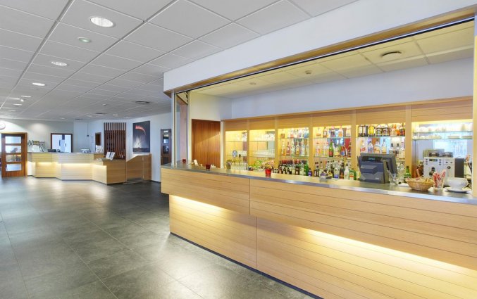 Receptie van hotel cabin in IJsland