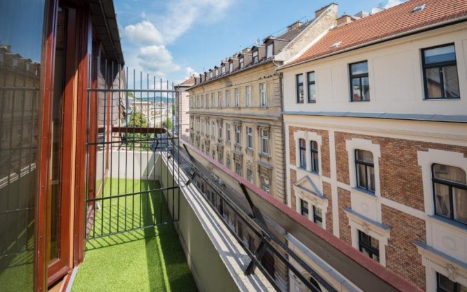 Uitzicht vanaf Hotel Orion Varkert Budapest