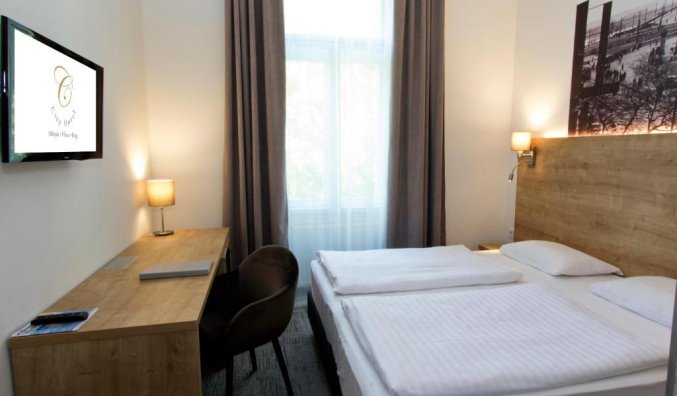Tweepersoonskamer van City Hotel Ring Budapest
