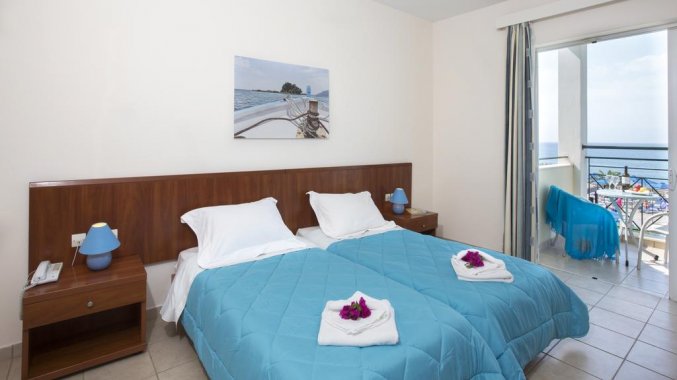 Tweepersoonskamer van Resort Mareblue Beach op Corfu