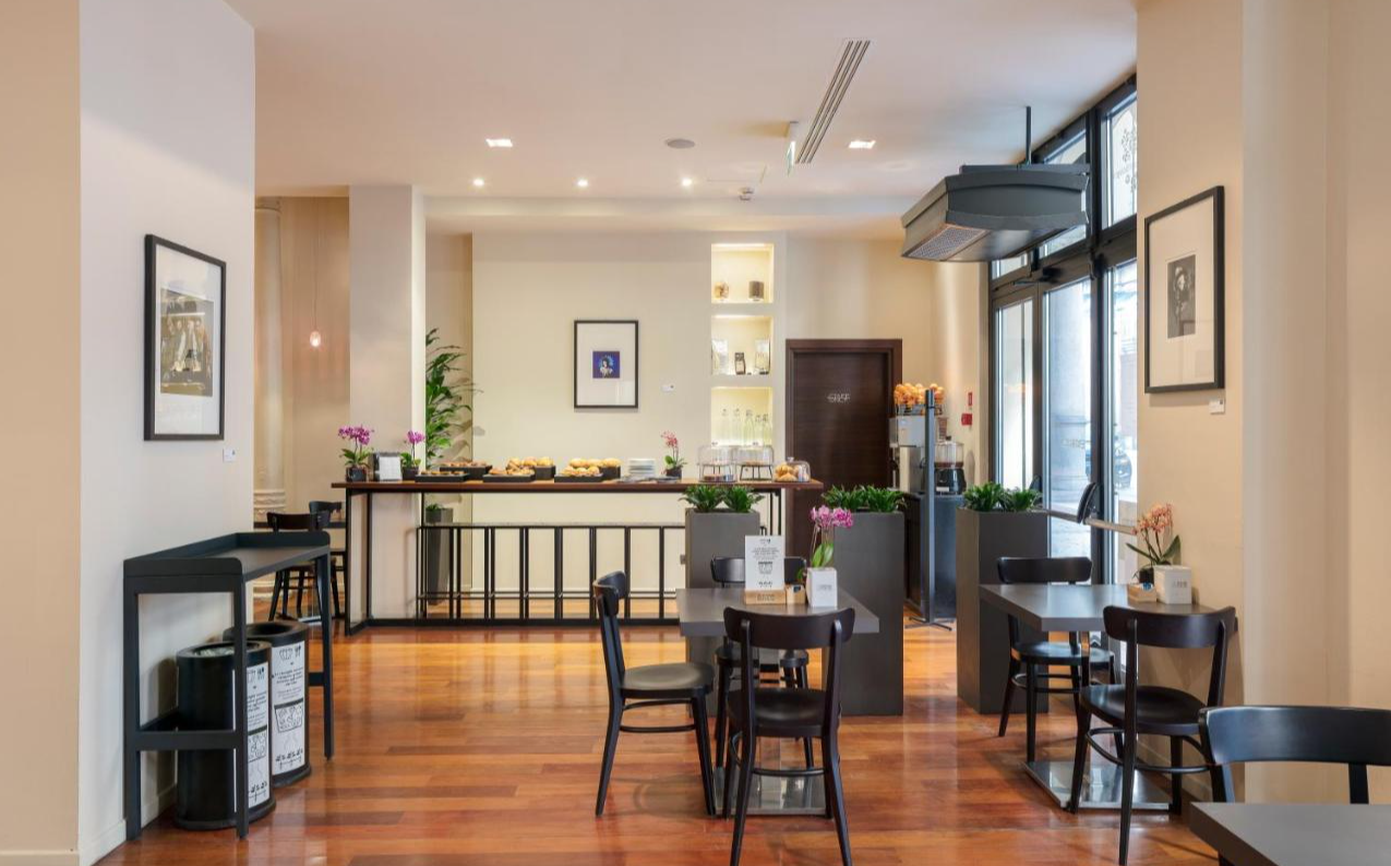 Ontbijtzaal van I Portici Hotel Bologna