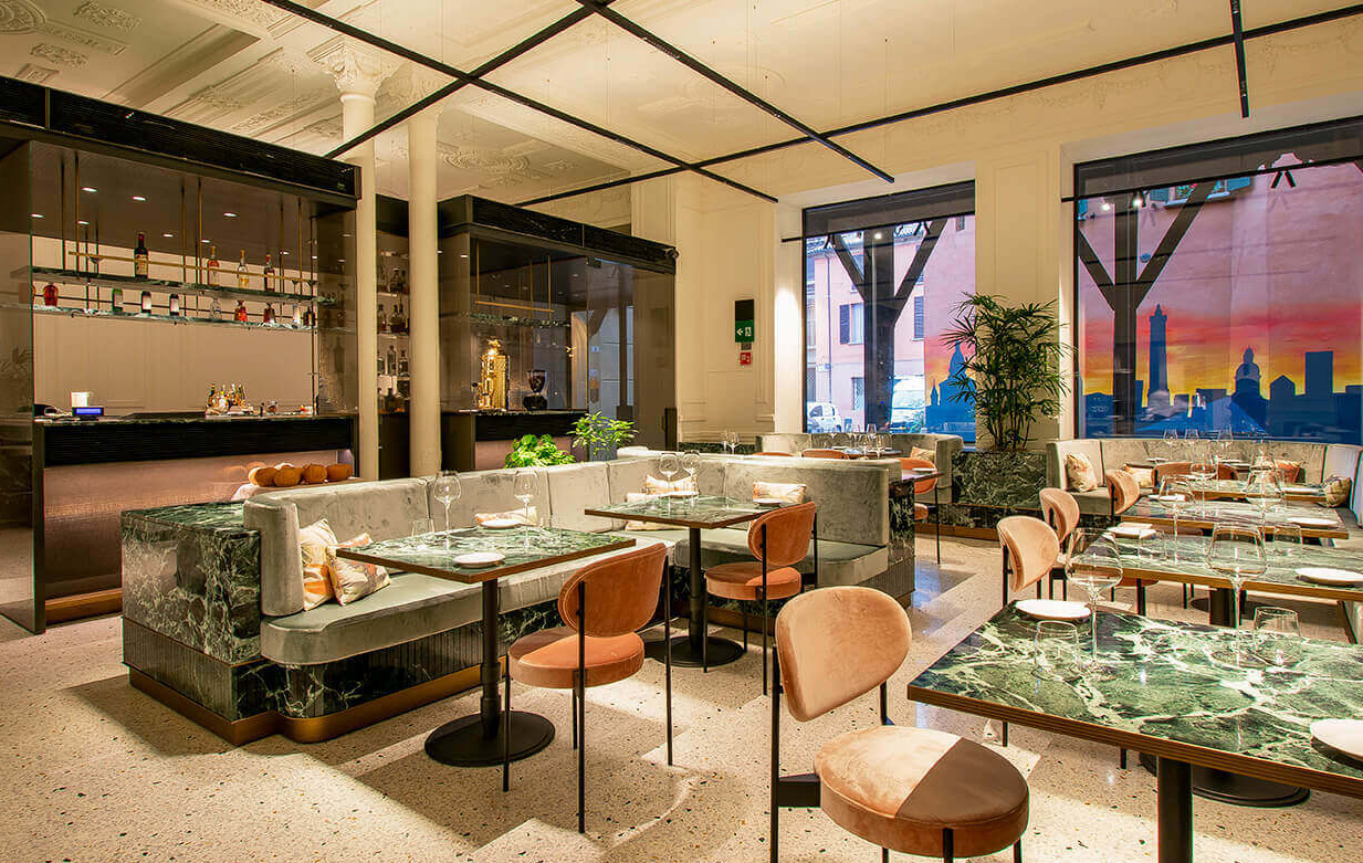 Restaurant van Hotel Corona d Oro in Bologna