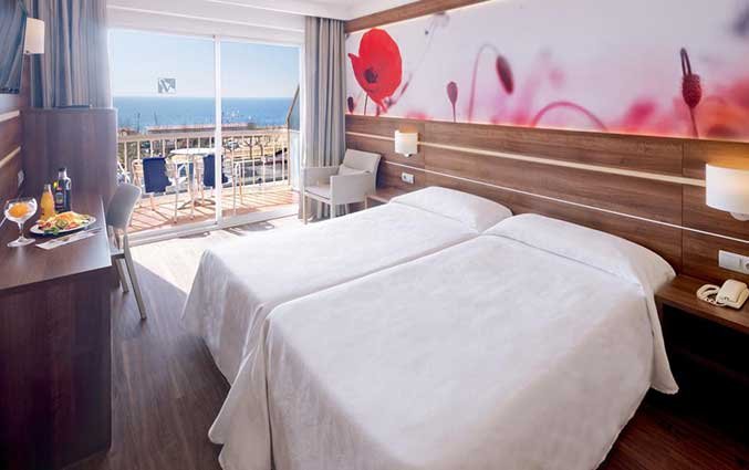 Slaapkamer van Hotel Volga in Costa Brava