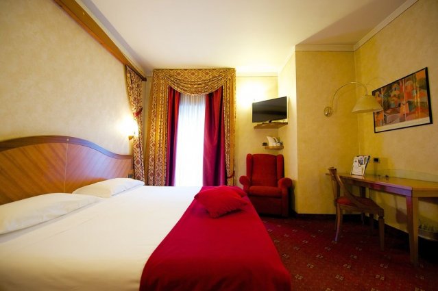 Tweepersoonskamer van Hotel Best Western Luxor in Turijn